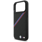 BMW M Tricolor Metal Logo Case with MagSafe for iPhone 17 Pro Max 6.9" Black - BMHMP17X25PCSPEK