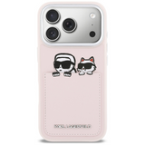 Karl Lagerfeld Karl & Choupette Print & Pocket Case for iPhone 17 Pro 6.3" Pink - KLHCP17L6PCSPKCP