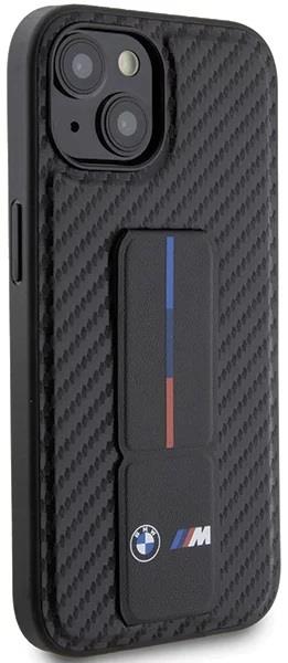 BMW M Series Hard Case Grip Stand Smooth and Carbon for iphone 15 6.1" Black - BMHCP15SGSPCCK