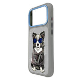 Nimmy Glasses Cool Dog Case with MagSafe for iPhone 17 Pro Max 6.9" Grey Blue - N-YJ-IP17-PRO-MAX-028