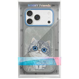 Nimmy Big Eye Cute Pet Silver Shaded Cat Case with MagSafe for iPhone Pro 6.3" Grey Blue - N-XDY-IP17-PRO-023