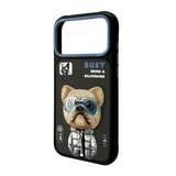 Nimmy Cool & Cute 2.0 Little Rich Tycoon Dog Case with MagSafe for iPhone 17 Pro Max 6.9" Black Blue - N-KMLL-IP17-PRO-MAX-01