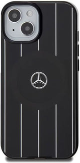 Mercedes Benz Double Layer Crossed Line Case with MagSafe for iphone 15 6.1" Black - MEHMP15S23HRSK