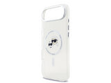 Karl Lagerfeld IML Karl & Choupette Head Metal Frame Case with MagSafe for iPhone 17 Air 6.5" Clear - KLHMP17MHLSKCH