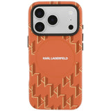 Karl Lagerfeld Monogram Logo Case with MagSafe for iPhone 17 Pro 6.3" Orange - KLHMP17L5PGKLMCO