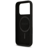 Guess Silicone Triangle Logo Case with MagSafe for iPhone 17 Pro Black - GUHMP17LSCTRLMK