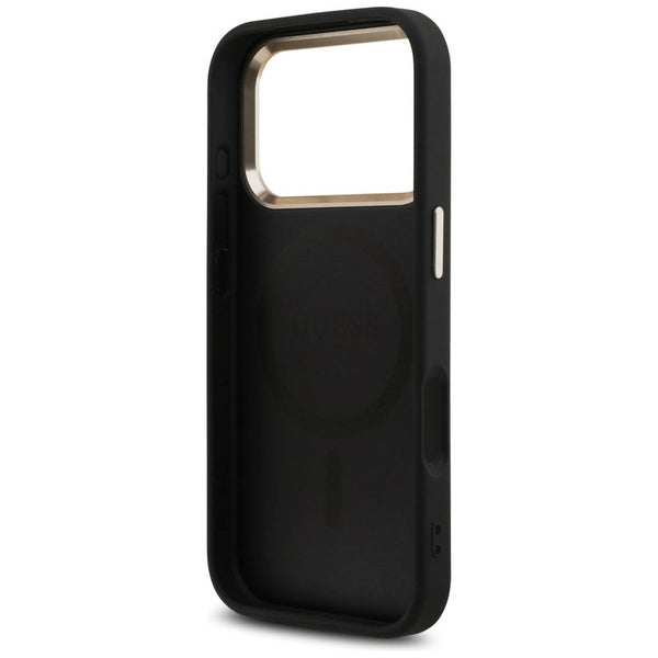 Guess 4G Triangle Logo Case with MagSafe for iPhone 17 Pro Max 6.9" Black Gold - GUHMP17XP4GTDGMK