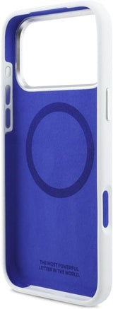 BMW M Series Silicone Horizontal Line Case with MagSafe for iPhone 17 Pro Max 6.9" White - BMHMP17X25SHOTSH