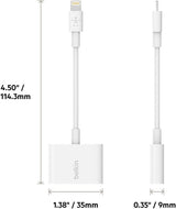 Belkin 3.5 mm Audio + Charge Rockstar Adapter White - F8J212btWHT