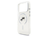 Karl Lagerfeld IML Karl & Choupette Head Metal Frame Case with MagSafe for iPhone 17 Pro 6.3" Clear - KLHMP17LHLSKCH
