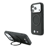BMW Kevlar Case with 360 MagSafe Ring Stand for iPhone 17/18 Pro 6.3" Black - BMHMP18L26SWTKRSK