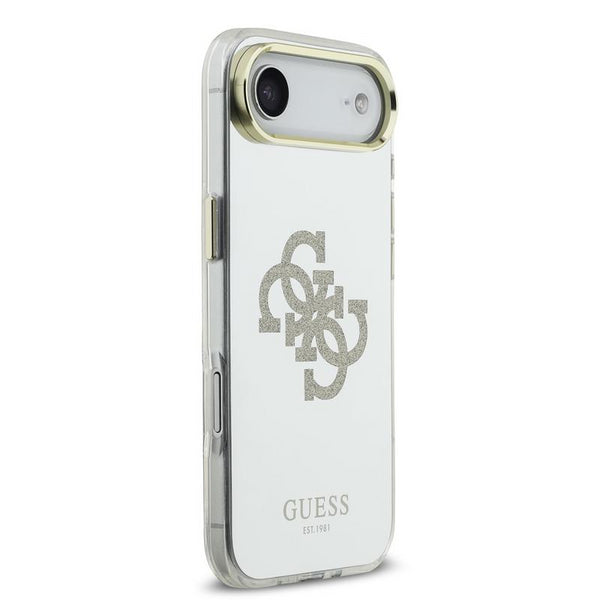 Guess PC/TPU Mirror 4G Glitter Logo Case with MagSafe for iPhone 17 Air 6.5" Gold - GUHMP17MHMR4GDG
