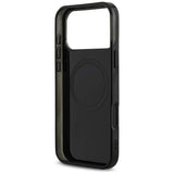 AMG Double Layer Transparent Rhombs Case with MagSafe for iPhone 17 Pro Max 6.9" Black and Red - AMHMP17X24HRDKR