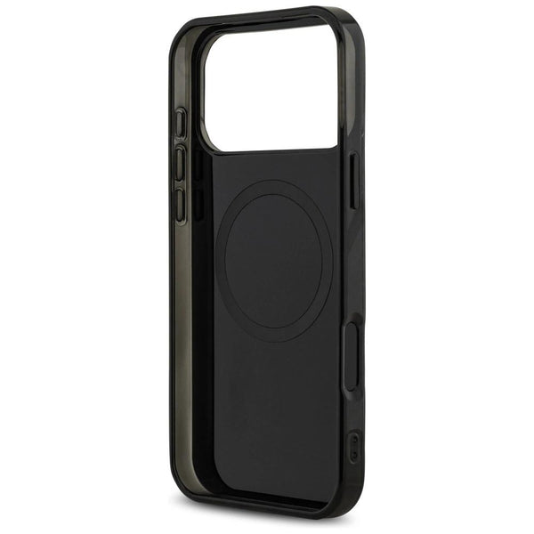 AMG Double Layer Transparent Rhombs Case with MagSafe for iPhone 17 Pro Max 6.9" Black and Red - AMHMP17X24HRDKR