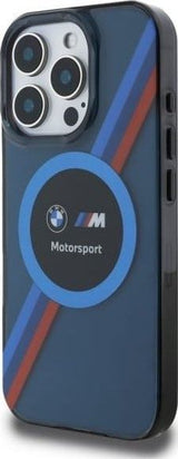 BMW Motosport IML Circle Case with MagSafe for iPhone 16 Pro 6.3" Blue - BMHMP16L23HTPUV