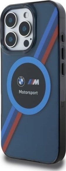 BMW Motosport IML Circle Case with MagSafe for iPhone 16 Pro 6.3" Blue - BMHMP16L23HTPUV