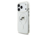 Karl Lagerfeld IML Karl & Choupette Head Metal Frame Case with MagSafe for iPhone 17 Pro 6.3" Clear - KLHMP17LHLSKCH
