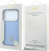 Guess Saffiano Small 4G Logo Case for iPhone 17/18 Pro Max 6.9" Light Blue - GUHMP18X6PSA4DMB