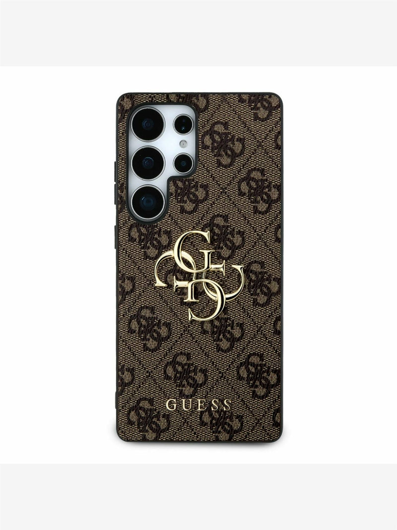 Guess Leather 4G Coloured Ring Classic Logo Case with MagSafe for Samsung Galaxy S25 Ultra 6.9" Brown - GUHCS25L4GMGBR