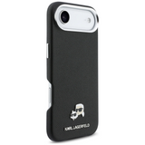 Karl Lagerfeld Karl & Choupette Head Pins Saffiano Case with MagSafe iPhone 17 Air 6.5" Black - KLHMP17M6PFKCLK