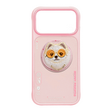 Nimmy Glass Cool Dog Face Case with Detachable MagSafe Grip Stand for iPhone 17 Pro 6.3" Pink - N-YJKM-CXZJ-IP17-PRO-031