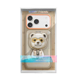 Nimmy Cool & Cute 2.0 Bear Case with MagSafe Stand for iPhone 17 Pro 6.3" Brown Orange - N-YJKM-CXZJZH-IP17-PRO-011-B