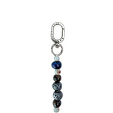 Nimmy Big Eye Cute Pet Silver Shaded Cat Mobile Phone Chain Bag Charm Ceramic Bracelet Grey -N-XDY-SL-023