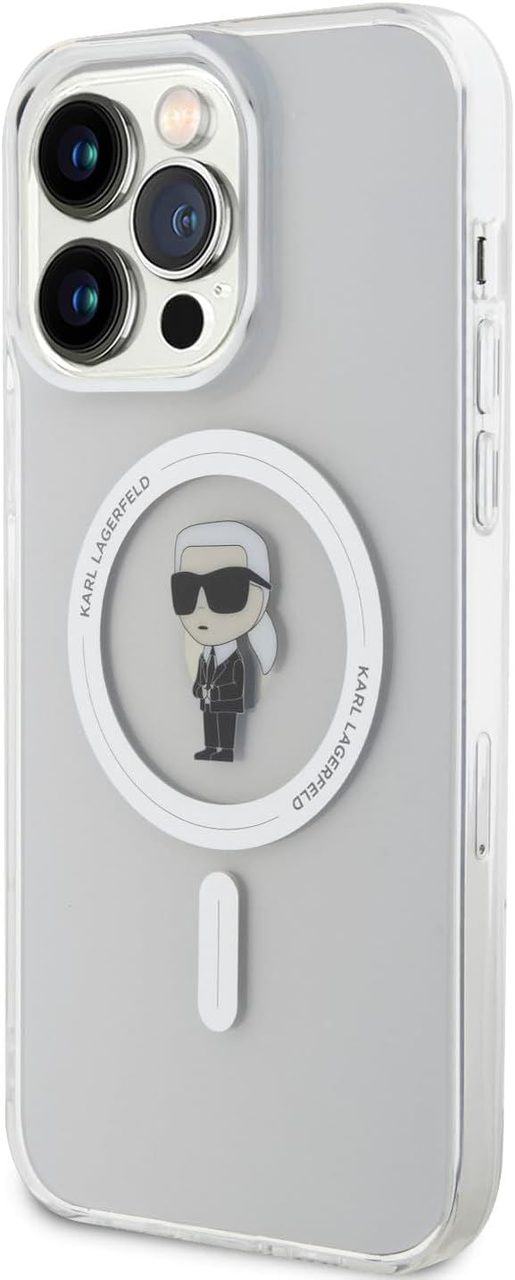 Karl Lagerfeld Ikonik Hard Case with MagSafe for iphone 15 Pro Max 6.7" Clear - KLHMP15XHFCNOT