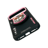 Nimmy Glasses Cool Cat Face Case with Detachable MagSafe Grip Stand for iPhone 17 Pro Max 6.9" Black Pink - N-YJKM-CXZJ-IP17-PRO-MAX-018