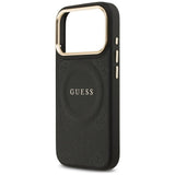 Guess Peony Hot Stamp Case with MagSafe for iPhone 17 Pro 6.3" Black - GUHMP17LPSAMSECK