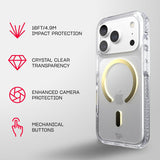Tech21 Evo Crystal Case with MagSafe for iPhone 17/18 Pro 6.3" Clear Gold - T21-11641