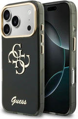 Guess IML 4G Script Metal Logo Case for iPhone 17/18 Pro 6.3" Black - GUHCP18L5HC4MLSK