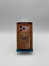 Nimmy Big Eye Cute Pet Poodle Dog Face Case with Detachable MagSafe Grip for iPhone 17 Pro Max 6.9" Brown Orange - N-XDY-CXZJZH-IP17-PRO-MAX-014