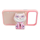 Nimmy Cool & Cute 2.0 White Rich & Beauty Cat Case with MagSafe Stand for iPhone 17 Pro 6.3" Pink - N-YJKM-CXZJZH-IP17-PRO-04