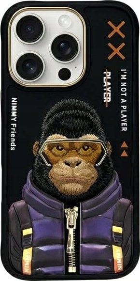 Nimmy Cool & Cute 2.0 Gorilla Case for iPhone 16 Pro Max 6.9" Black - N-KM-iP16-Pro-Max-016