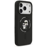 Karl Lagerfeld Liquid Silicone Karl and Choupette with MagSafe Case for iPhone 17 Pro Max 6.9" Black - KLHMP17XSCMKCRHK