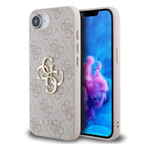 Guess PU 4G Metal Big Logo Case for iPhone 16e 6.1" Pink - GUHCPSE44GMGPI