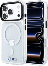 BMW M IML Glossy Metal Logo Trims Case with MagSafe for iPhone 17/18 Pro 6.3" Clear - BMHMP18L26HTGMILH
