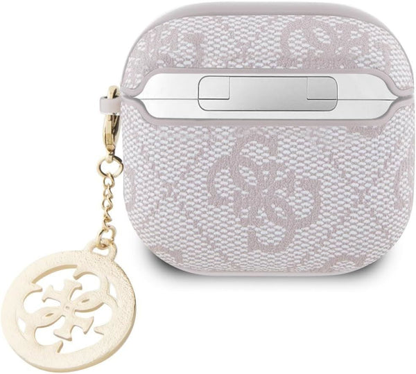 Guess 4G Script PC/PU Charm Case For AirPods 4 Pink - GUA4P4E4CDP