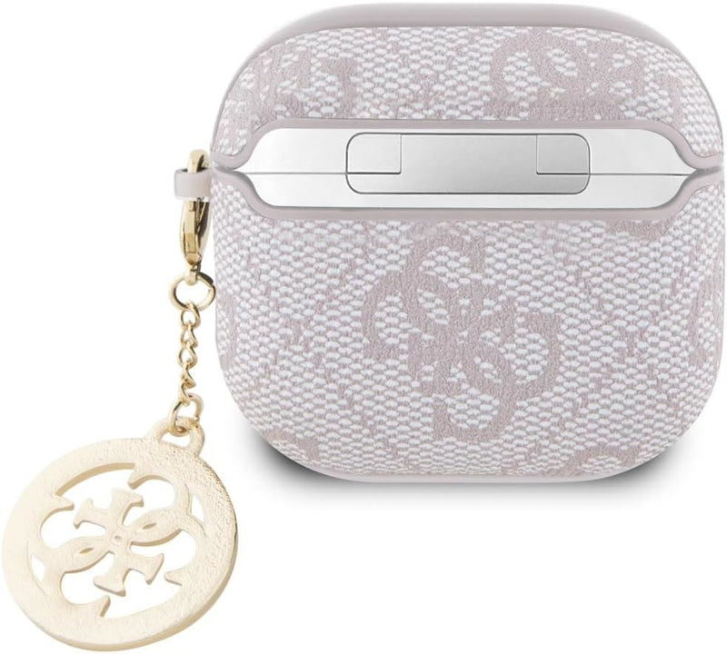 Guess 4G Script PC/PU Charm Case For AirPods 4 Pink - GUA4P4E4CDP