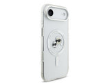 Karl Lagerfeld IML Karl & Choupette Head Metal Frame Case with MagSafe for iPhone 17 Air 6.5" Clear - KLHMP17MHLSKCH
