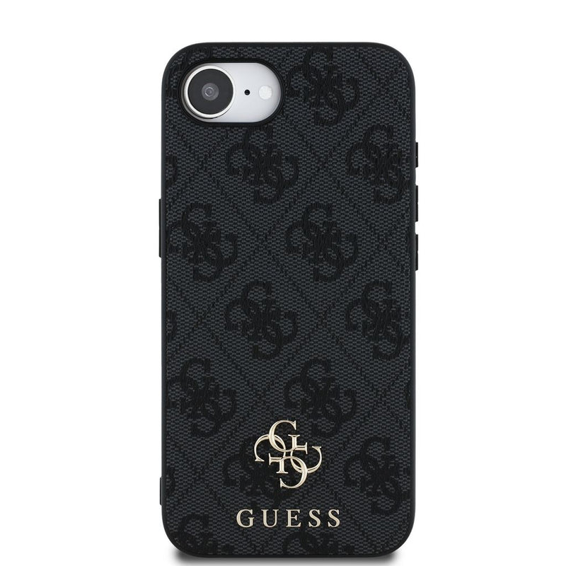 Guess PU 4G Metal Small Logo Case for iPhone 16e 6.1" Grey - GUHMPSE4P4SM4MK