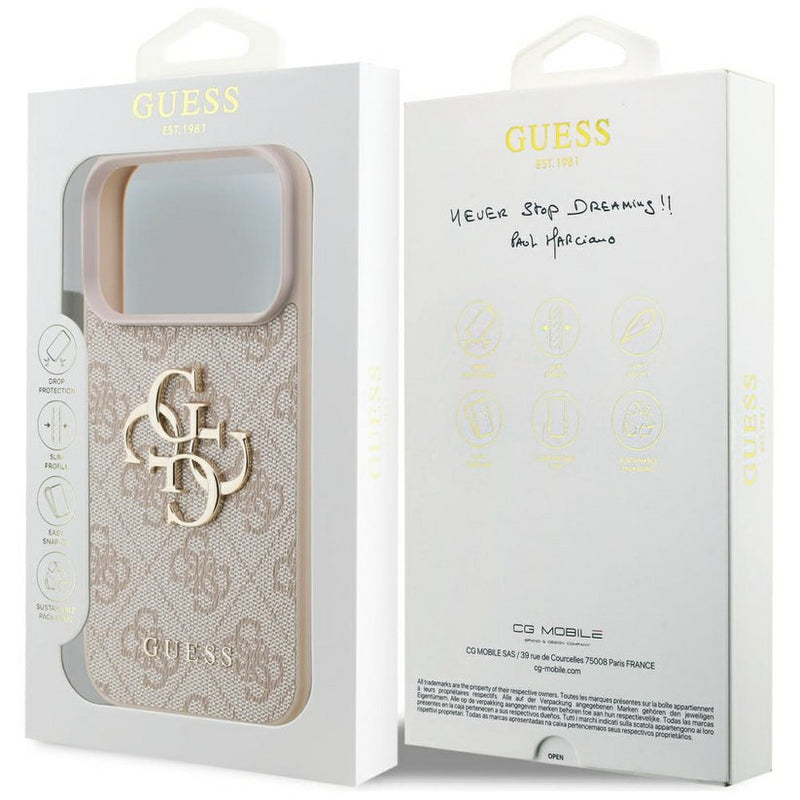 Guess 4G Big Logo Case for iPhone 17 Pro 6.3" Pink - GUHCP17L4GMGBPI