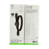 Belkin Boost Charge 1.2M 60W USB C to USB C Cable with Strap Black - F8J241ds04-BLK