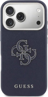 Guess FW Resin Big 4G Logo Case for iPhone 17 Pro 6.3" Blue - GUHCP17L5PS4RGGB