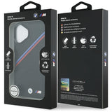BMW M Tricolor Metal Logo Case with MagSafe for iPhone 17 6.3" Black - BMHMP17S25PCSPEK