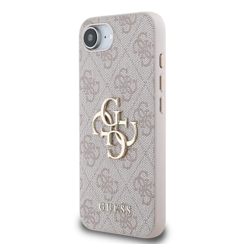 Guess PU 4G Metal Big Logo Case for iPhone 16e 6.1" Pink - GUHCPSE44GMGPI