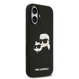 Karl Lagerfeld Liquid Silicone Double Head Case with MagSafe for iPhone 17 6.3" Black - KLHMP17SSKCHPPLK