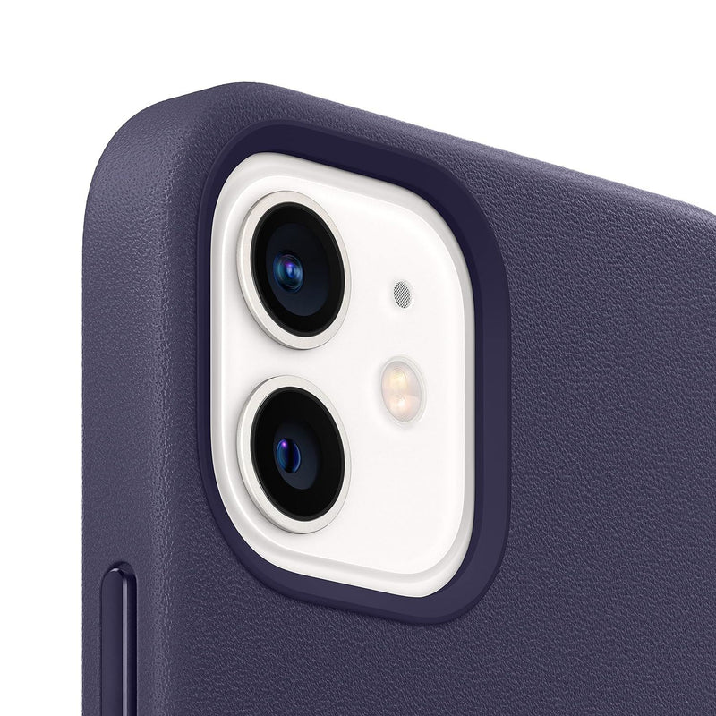 Apple Leather Cover with Magsafe for iphone 12 Pro 6.1" Deep Violet A2494 - MJYR3ZM/A