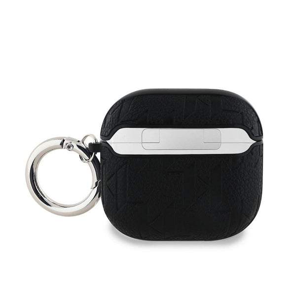 Karl Lagerfeld PU Embossed Karl and Choupette Heads Case for AirPods 4 Black - KLA4PGKCPK